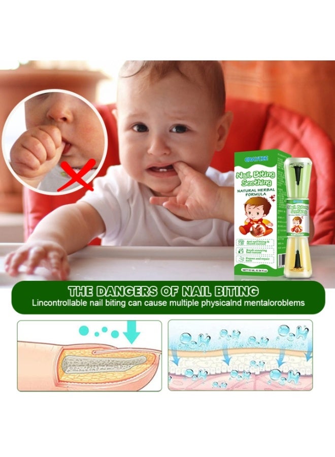 إيرايسي طلاء أظافر مضاد لقضم الأظافر، يمنع مص الإبهام، طلاء أظافر، ماء للأظافر، يمنع قضم الأظافر للأطفال والكبار، طلاء أظافر طبيعي مضاد لقضم الأظافر، يمنع مص الإبهام ويوقف قضم الأظافر، 10 مل - Image 2